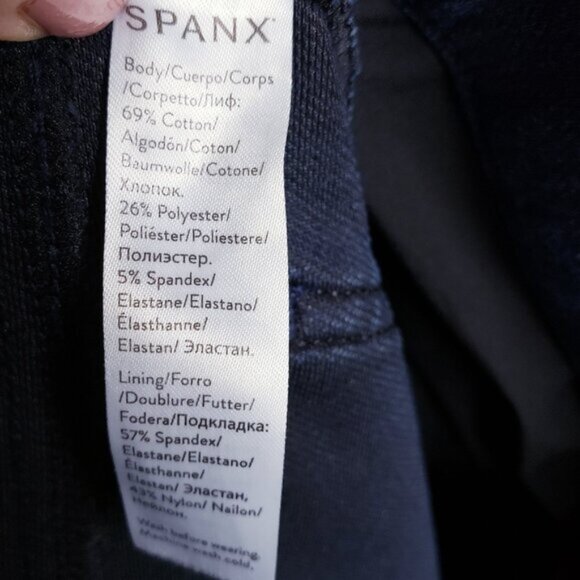 SPANX Jean-ish Ankle Leggings Blue Dark Wash Jeggings size Large - Picture 8 of 14